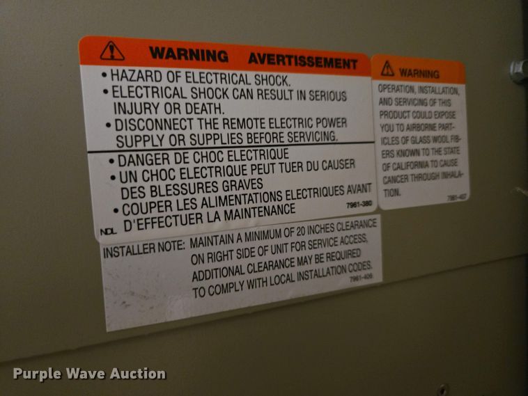 image for item EN3630 Bard W17A1-A08XXXXXJ air conditioner