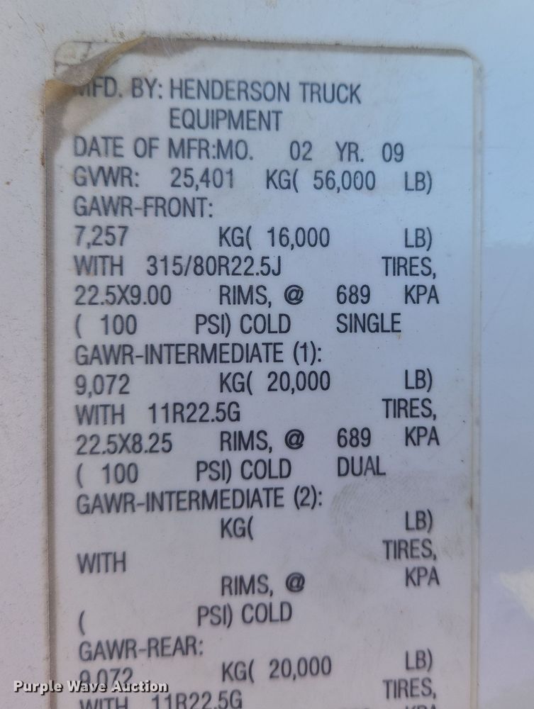 image for item EN8876 2010 Sterling L7500 dump truck