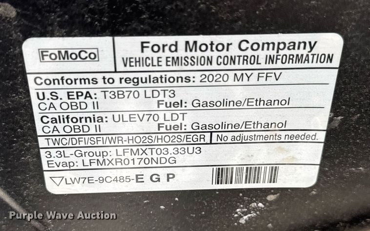 image for item EQ1283 2020 Ford Explorer Police Interceptor SUV