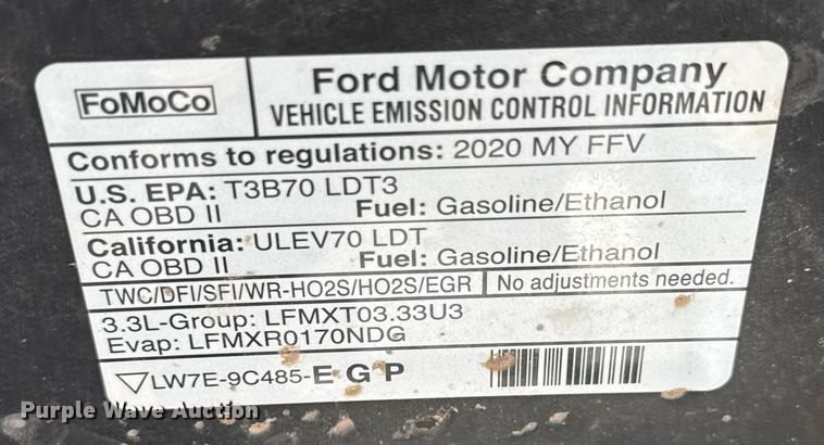 image for item EQ1284 2020 Ford Explorer Police Interceptor SUV