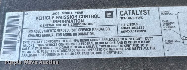 image for item EQ1289 2006 GMC Sierra 1500 Crew Cab pickup truck