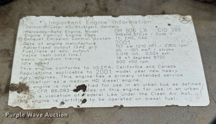 image for item EQ1290 2002 Freightliner Business Class M2 refuse truck