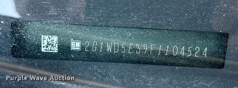 image for item EQ1293 2015 Chevrolet Impala Police Cruiser 