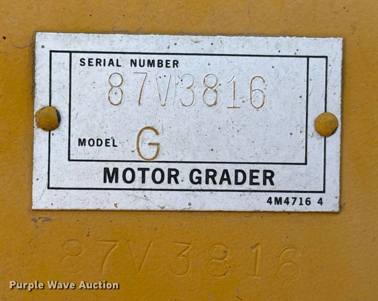 image for item EQ1300 1978 Caterpillar 120G motor grader