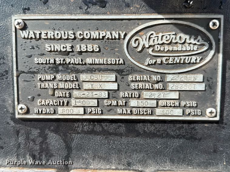 image for item EQ1303 1993 Pierce Lance quint fire truck