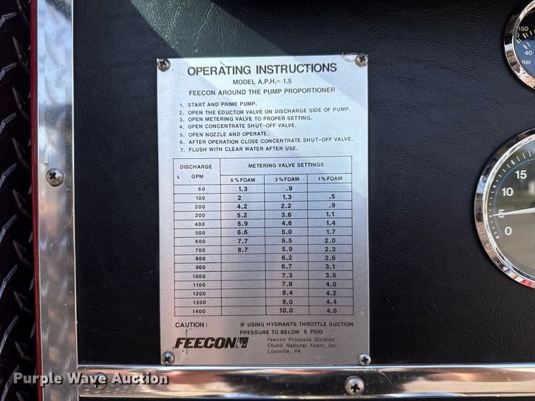 image for item EQ1303 1993 Pierce Lance quint fire truck