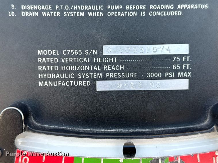 image for item EQ1303 1993 Pierce Lance quint fire truck