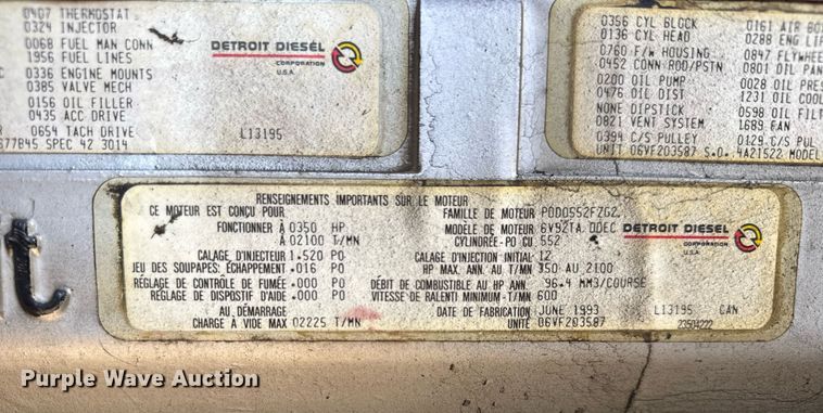 image for item EQ1303 1993 Pierce Lance quint fire truck