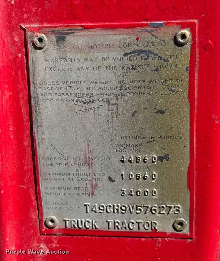 image for item EQ1308 1979 GMC Brigadier tank truck