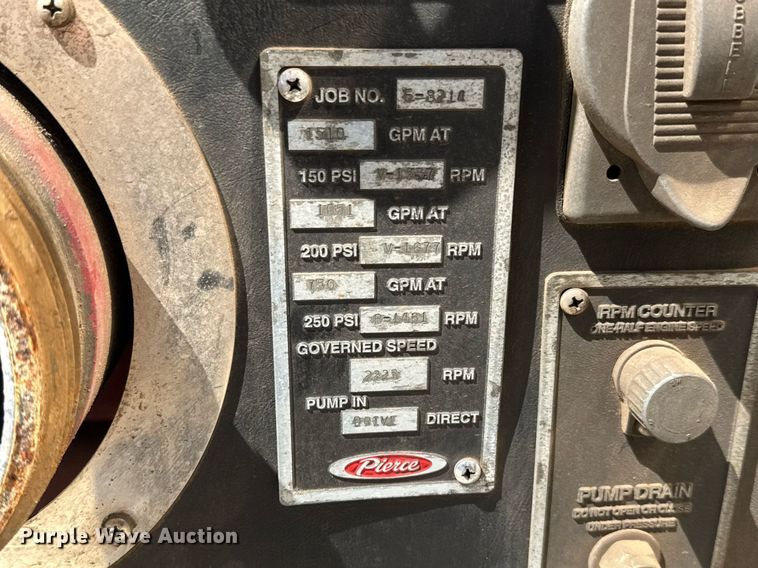 image for item EQ1310 1994 Pierce pumper fire truck