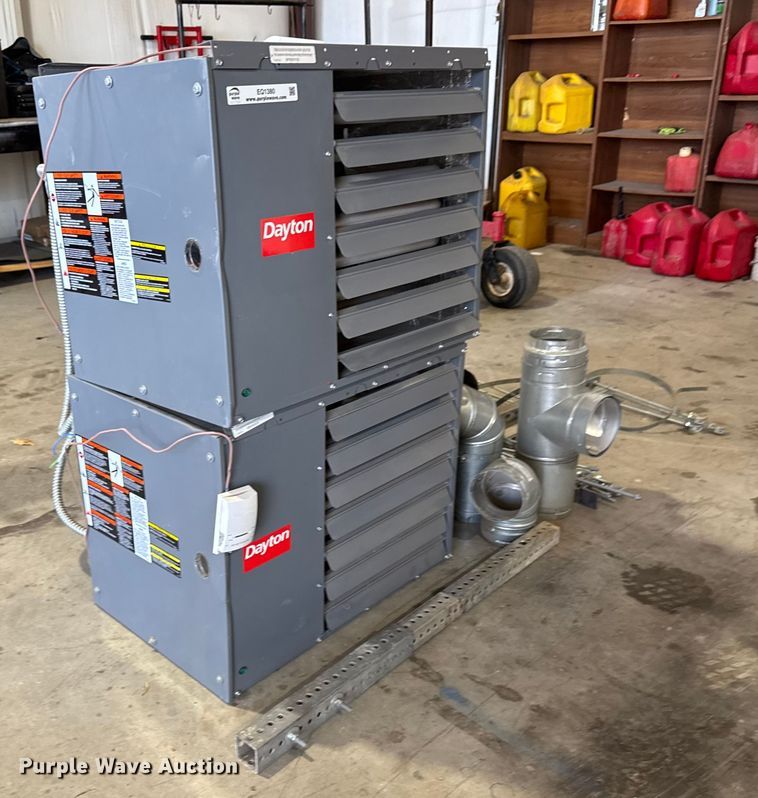 image for item EQ1380 (2) Dayton 2RYV3 overhead heaters