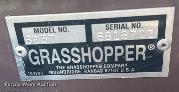 image for item EQ1388 2018 Grasshopper 623T ZTR lawn mower