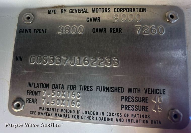 image for item EQ4577 1977 Chevrolet C30 flatbed pickup truck