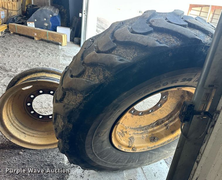 image for item EQ4580 (2) Motor grader wheels and tire