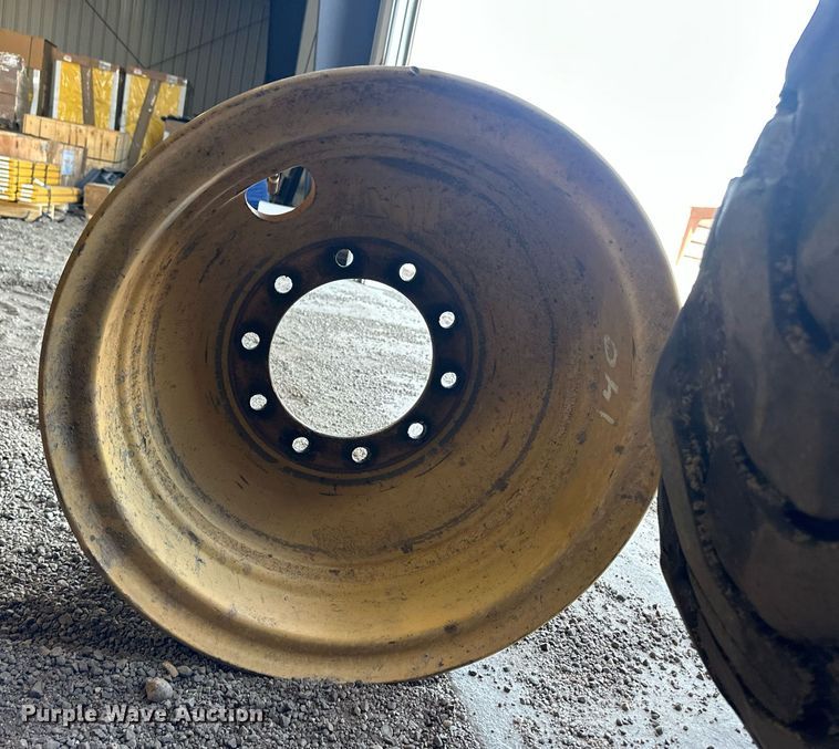 image for item EQ4580 (2) Motor grader wheels and tire