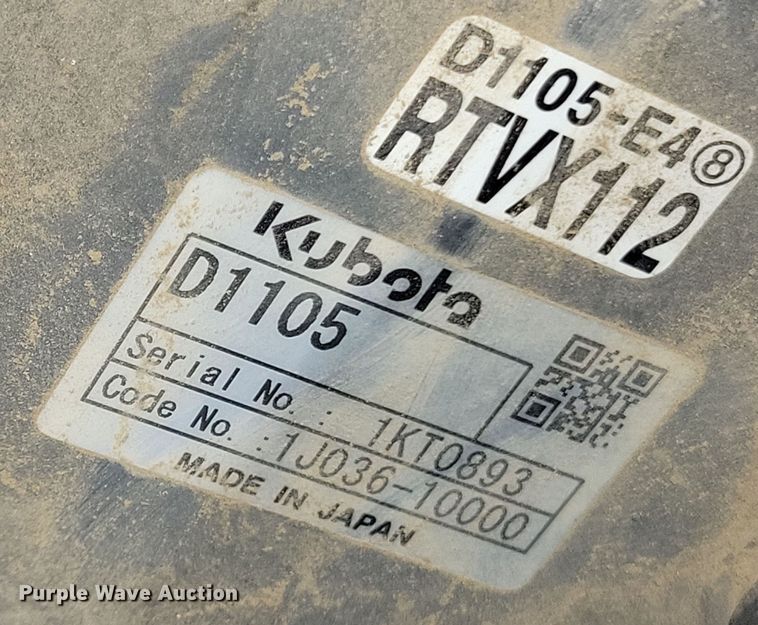 image for item NV9763 2019 Kubota RTV X1120 utility vehicle