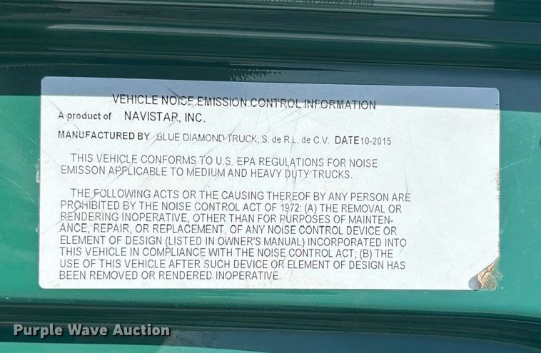 image for item OB9629 2016 International 7600 dump truck