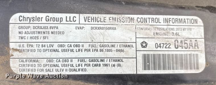 image for item OB9652 2013 Dodge Grand Caravan van