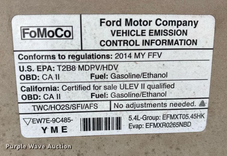 image for item OB9656 2014 Ford E350 Super Duty van