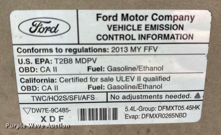 image for item OB9659 2013 Ford E350 Super Duty van