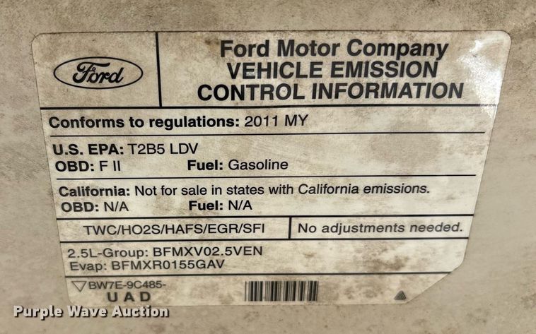 image for item OB9660 2011 Ford Fusion 