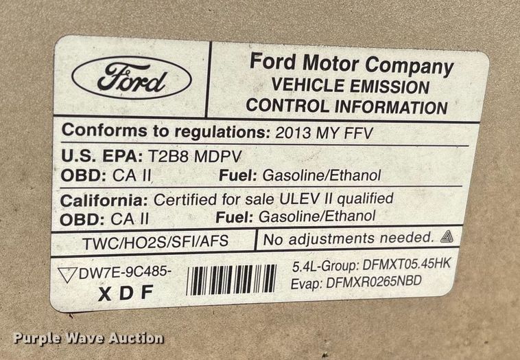 image for item OB9664 2013 Ford E350 Super Duty XL van