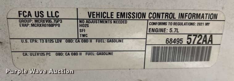 image for item OB9671 2021 Dodge Charger Police 