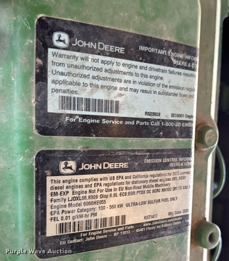 image for item DE2151 2021 John Deere W235 swather / windrower