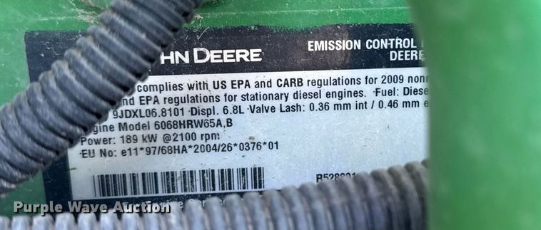 image for item DE2169 2009 John Deere 7830 MFWD tractor