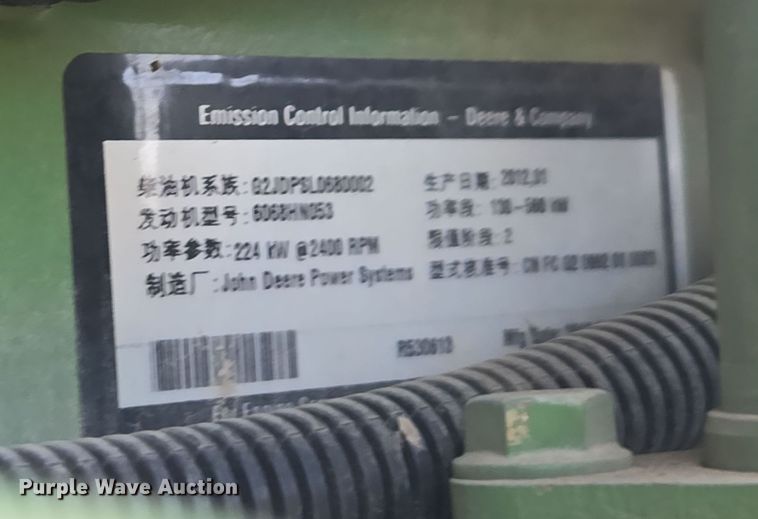 image for item DE2170 2012 John Deere 4830 sprayer