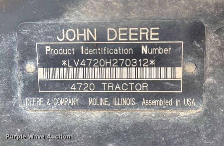 image for item DM5708 2005 John Deere 4720 MFWD tractor