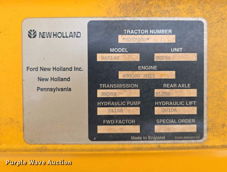 image for item DO7898 1993 Ford 3430 tractor