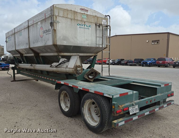 image for item DT4791 2013 Behnke Enterprises Doyle fertilizer tender trailer