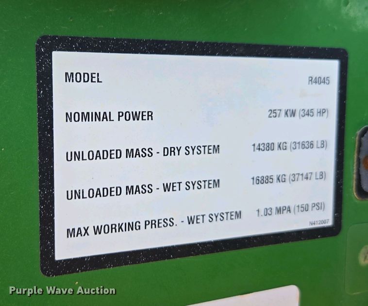 image for item DW1903 2019 John Deere R4045 spreader