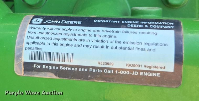image for item DW1908 2018 John Deere R4038 sprayer
