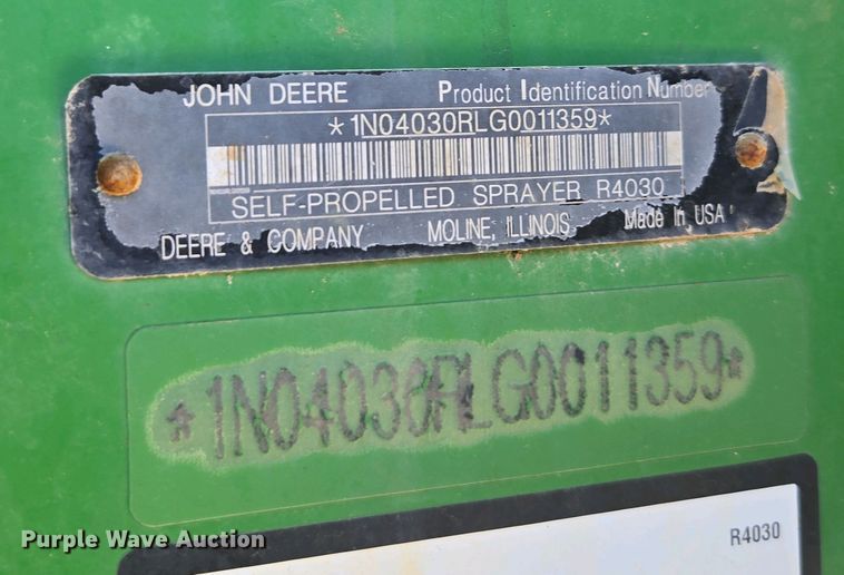 image for item DW1913 2016 John Deere R4030 spreader