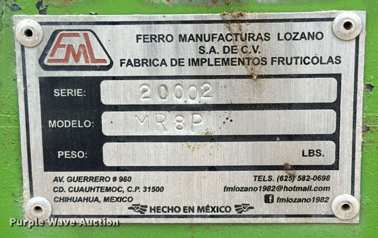 image for item ED5583 FML MR8P compost turner