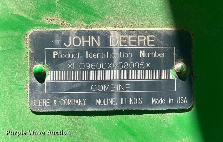 image for item EF2995 1994 John Deere 9600 combine
