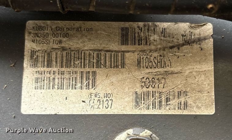 image for item EF3019 Kubota M105S MFWD tractor