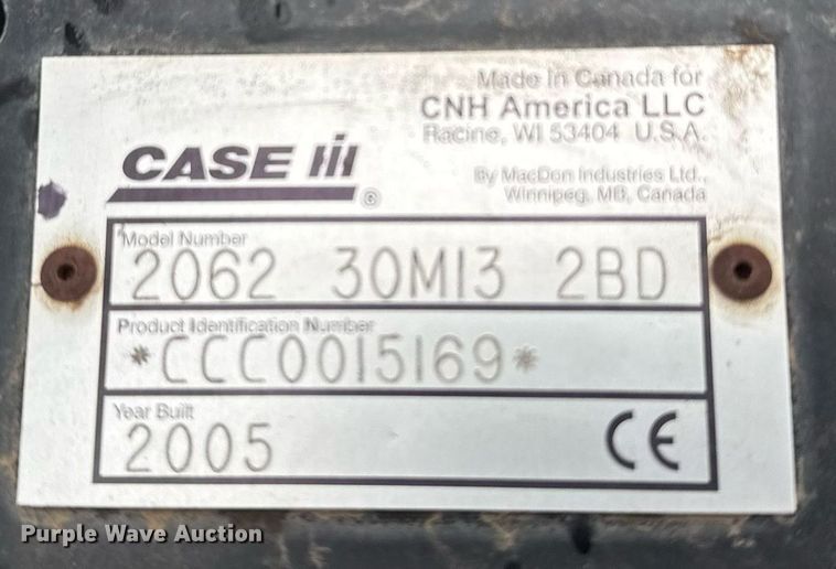 image for item EG6263 2005 Case IH 2062 draper head