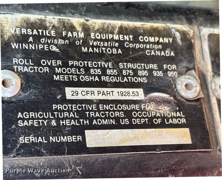 image for item EG6356 1982 Versatile 895 4WD tractor