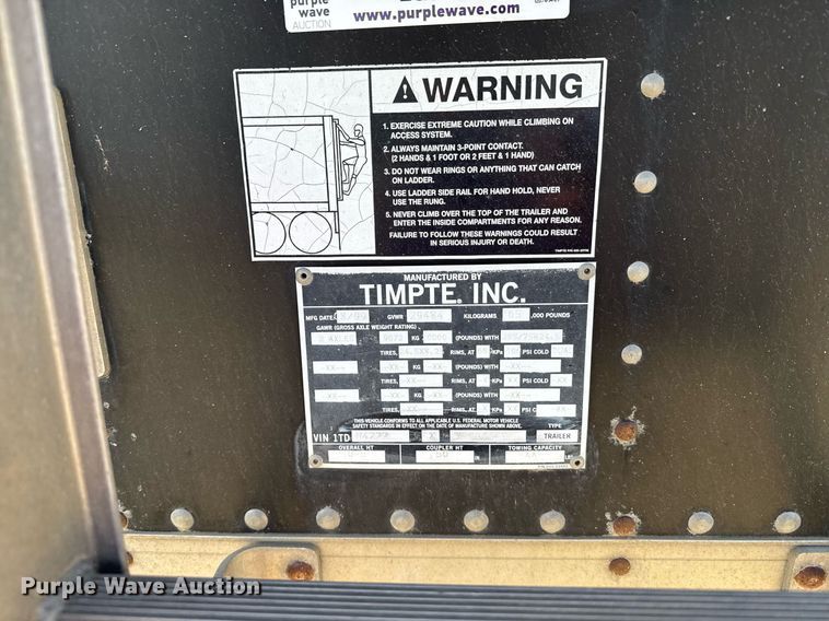 image for item EG6377 2000 Timpte grain trailer