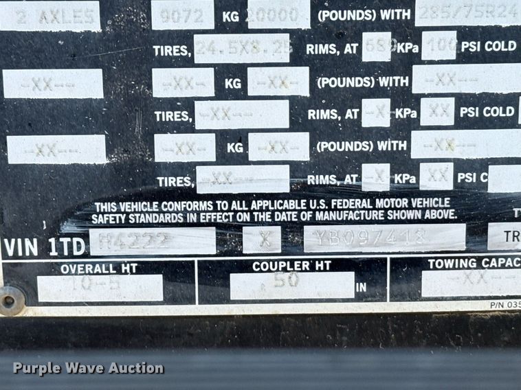 image for item EG6377 2000 Timpte grain trailer