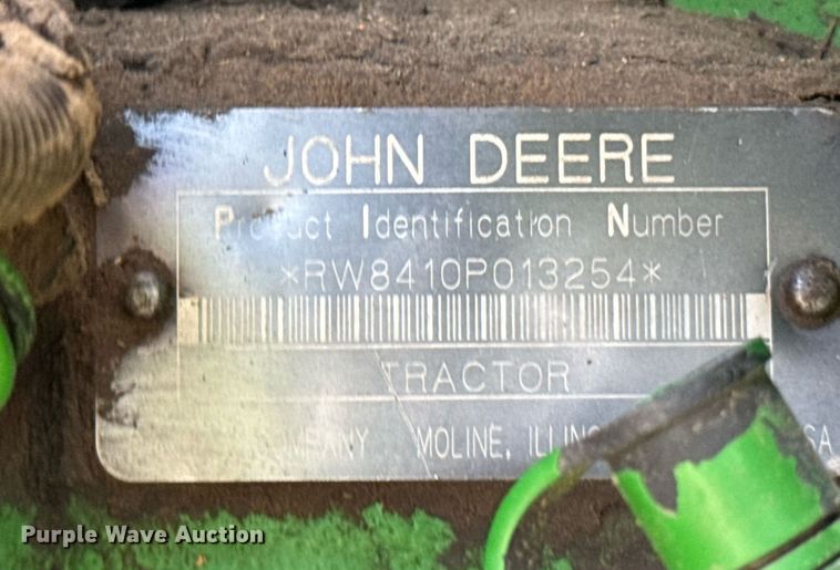 image for item EG6389 2001 John Deere 8410 MFWD tractor