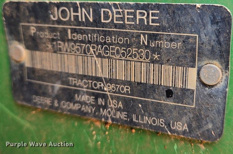 image for item EJ7398 2016 John Deere 9570R Scraper Special 4WD tractor