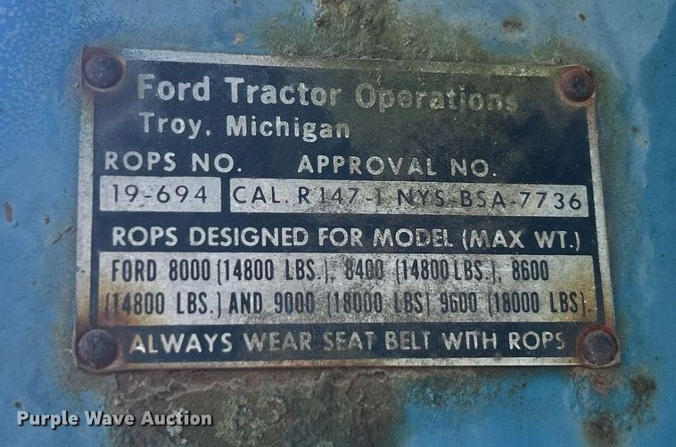image for item EK2915 1974 Ford 9600 tractor