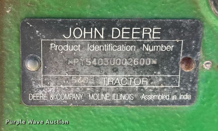 image for item EM3789 John Deere 5403 MFWD tractor