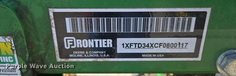 image for item EN3586 2015 Frontier TD3418 hay tedder