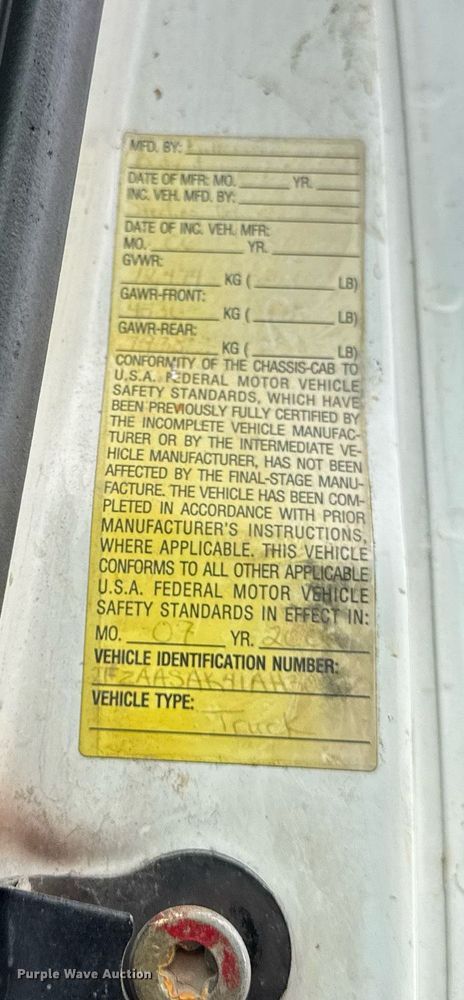 image for item DH9920 2001 Sterling Truck L7500 Series flatbed truck