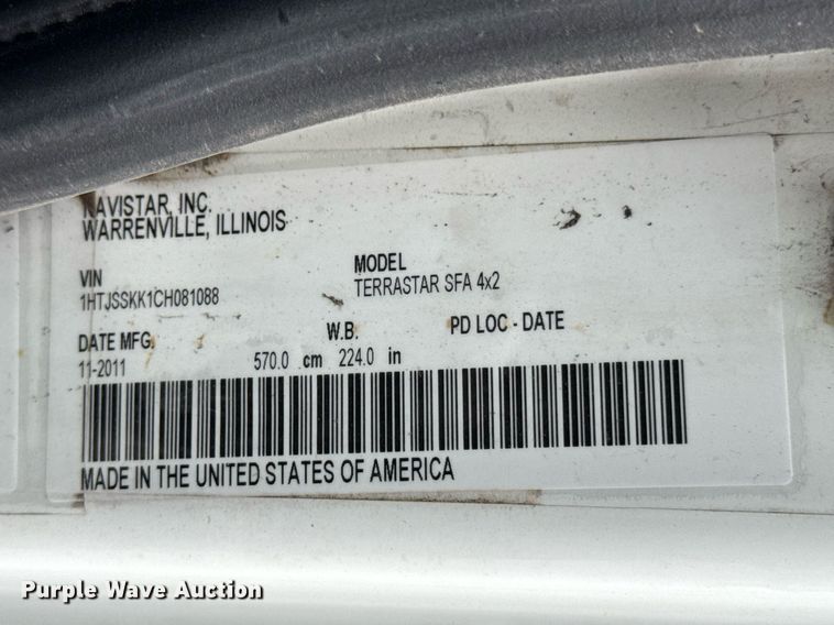 image for item DO0750 2012 International  TerraStar box truck